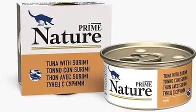 Prime Nature Консервы для кошек в желе, тунец с сурими